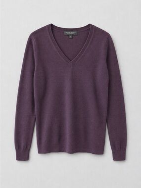 Banana Republic Men's V‑Neck Sweater in Plum